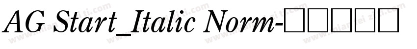 AG Start_Italic Norm字体转换